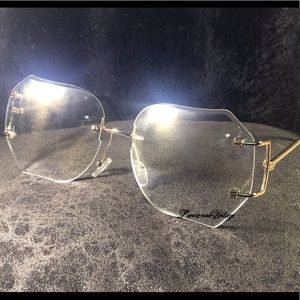 « Le Specs »clear frames;glasses;oversized